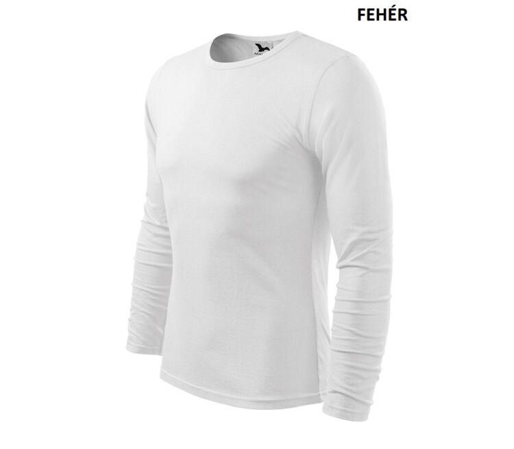 Malfini Fit-T 119 hosszú ujjú pamut póló Fehér (00)