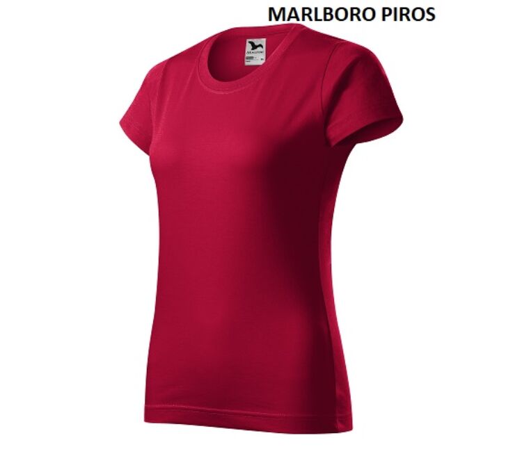 Malfini basic 134 női pamut környakas póló Marlboro piros (23)