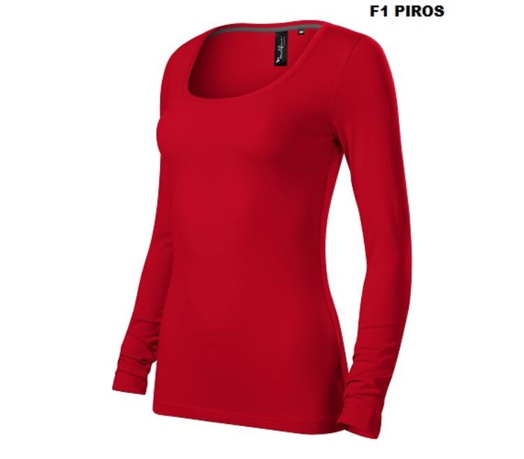 Malfini Brave 156 prémium női hosszú ujjú póló F1 piros (71)