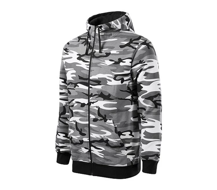 Malfini Camo zipper C19 Férfi felső Szürke terepszín (32)
