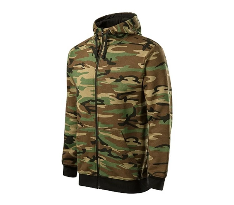 Malfini Camo zipper C19 Férfi felső Barna terepszín (33)