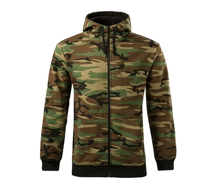 Malfini Camo zipper C19 Férfi felső Barna terepszín (33)