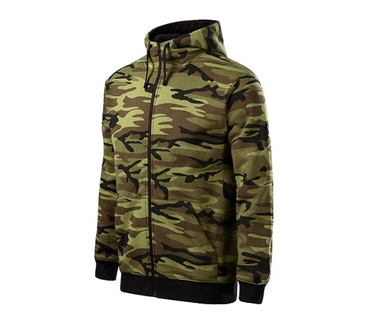 Malfini Camo zipper C19 Férfi felső Zöld terepszín (34)