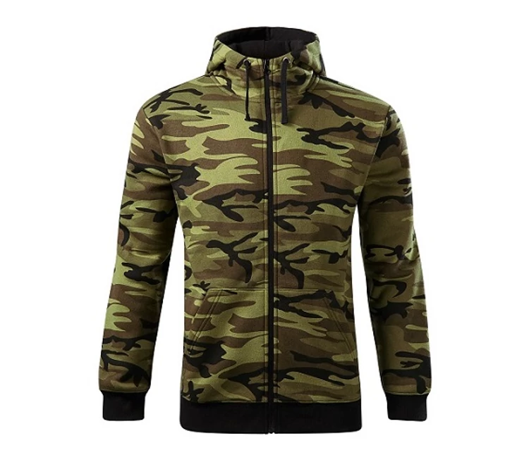 Malfini Camo zipper C19 Férfi felső Zöld terepszín (34)