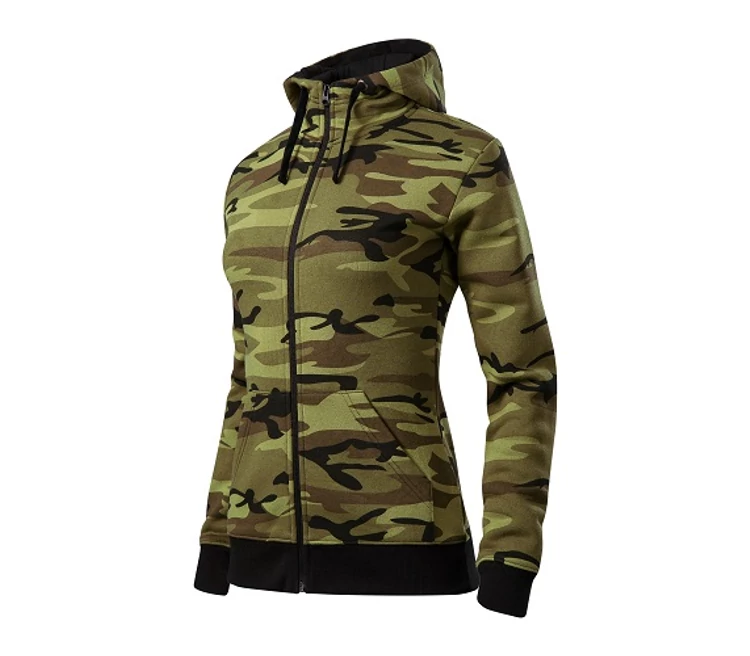 Malfini Camo zipper C20 Női felső Zöld terepszín (34)