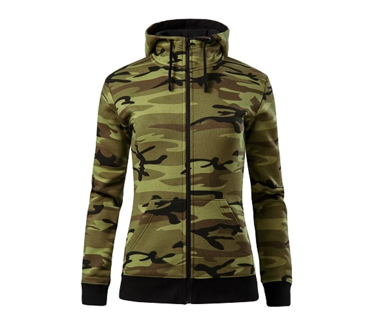 Malfini Camo zipper C20 Női felső Zöld terepszín (34)