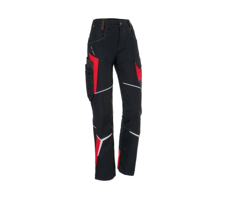 BODYFORCE női deréknadrág Fekete/középpiros (9955)