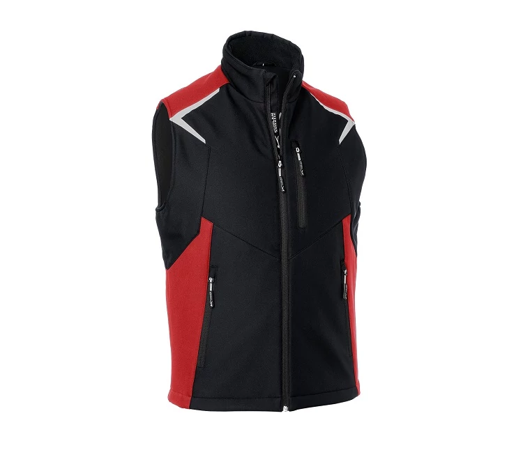BODYFORCE softshell mellény Fekete/középpiros (9955)